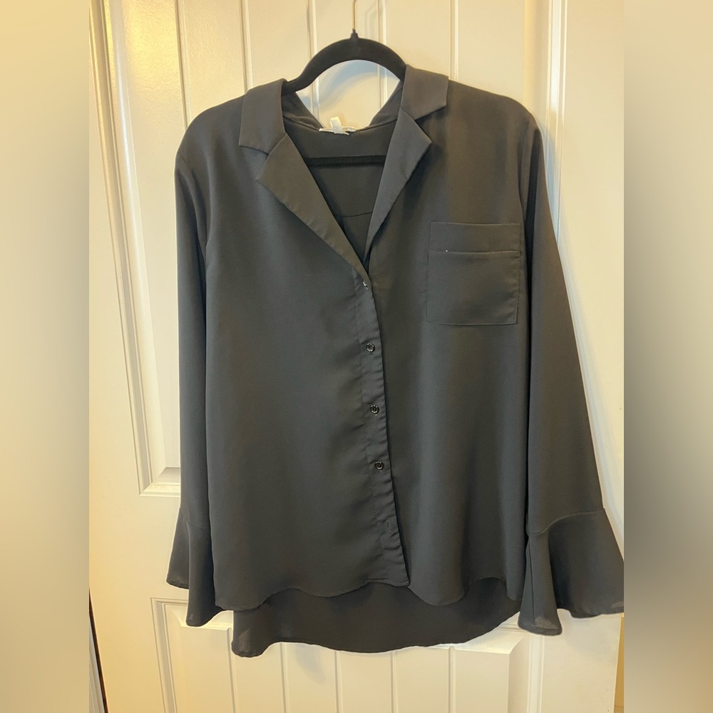 TCEC Black Button Down Shirt